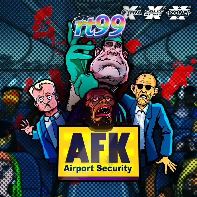 Tampilan layar permainan slot AFK Airport Security dengan elemen antarmuka mobile yang jelas